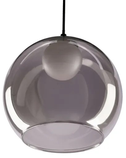 Lampadario a sospensione su cavo BRIN 1xG9/15W/230V nero fumé