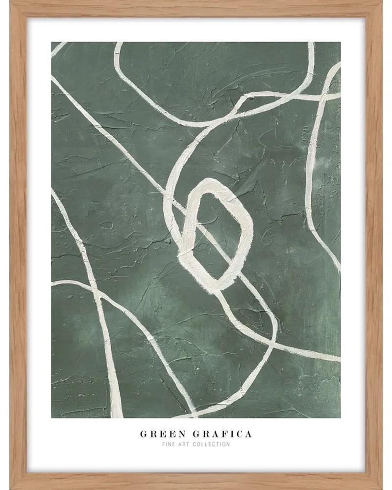 Dipinto 32x42 cm Green Grafica – Malerifabrikken