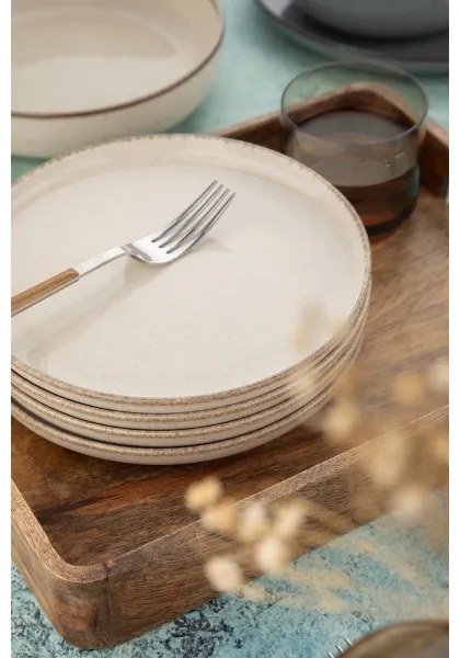 Servizio da tavola 16 pezzi grigio/beige/porcellana