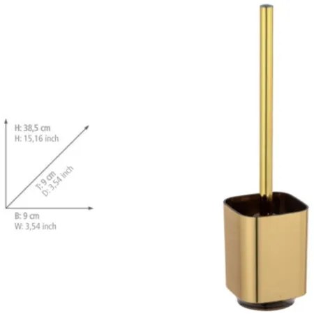 WENKO 24162100 - Scopino WC AURON 9x38,5 cm dorato