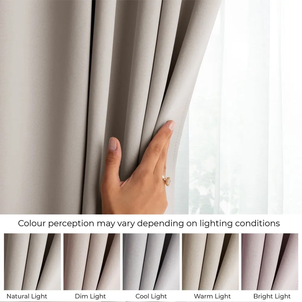 Tenda parzialmente oscurante beige 140x245 cm Kierra – Restilo
