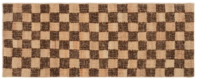 Check Wool Jute Runner 70x180 Coffee/Natural - Ferm Living