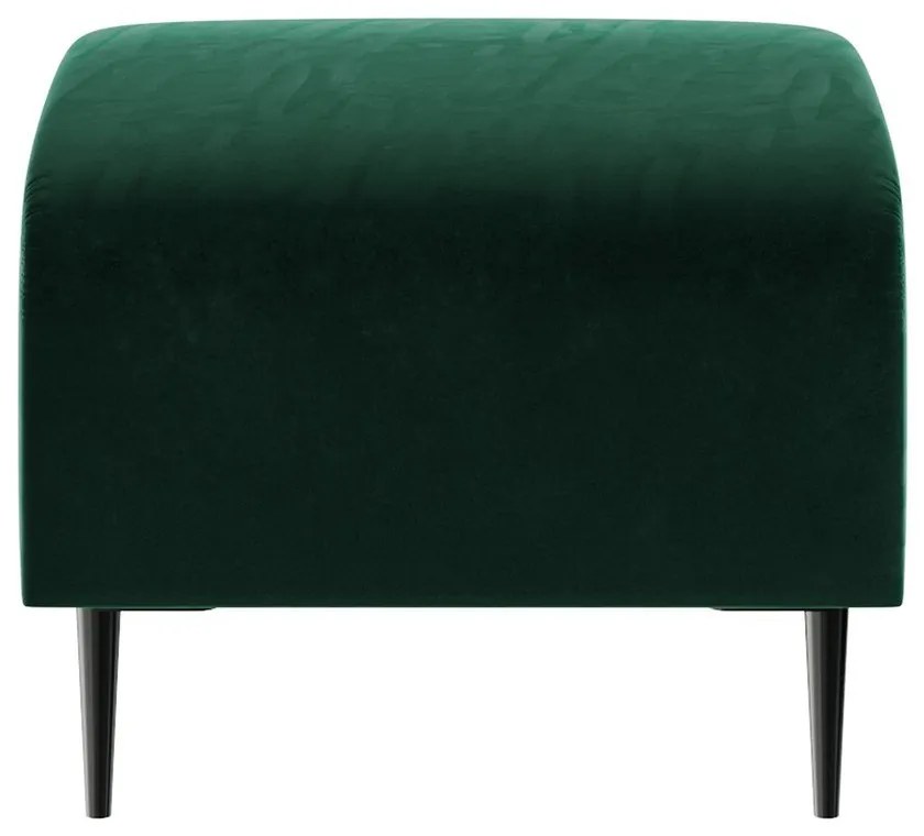Poggiapiedi in velluto verde scuro Shel - Ghado
