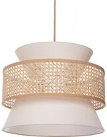 Lampada a sospensione Illuminazione con paralume in Rattan Naturale Beige illuminazione boho