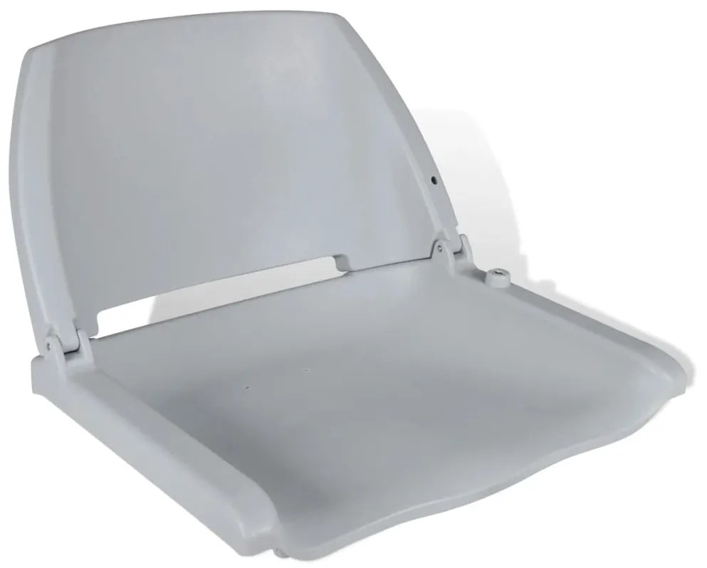Sedile Per Barca Pieghevole Senza Cuscino Grigio 48x51x41 Cm /