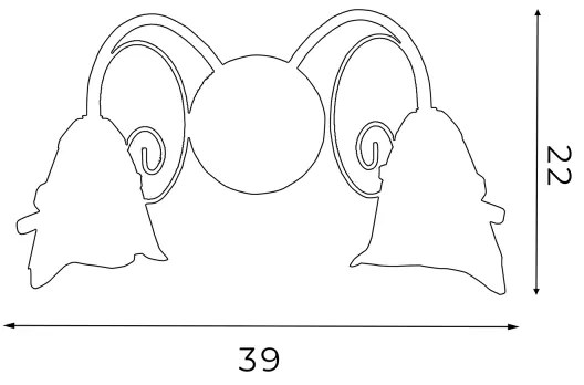 Applique KOKARDA 2xE14/60W/230V