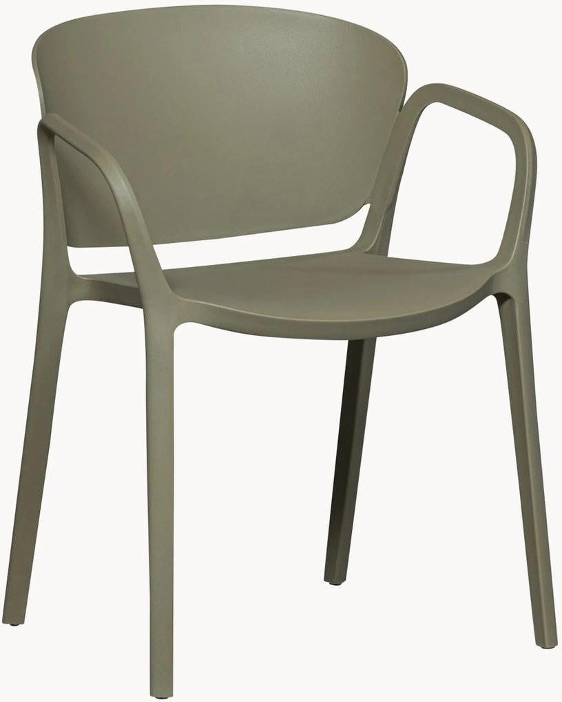 Set di 2 sedie da giardino impilabili con braccioli Bent