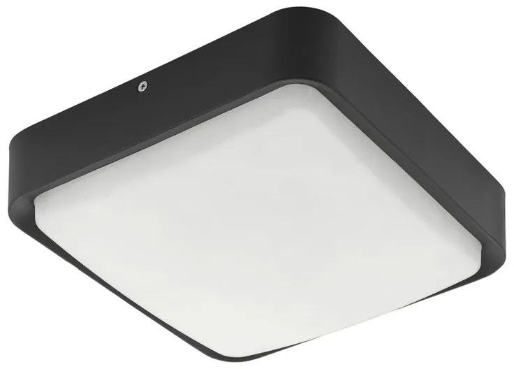 Plafoniera LED da esterno Piove, nero, luce calda EGLO IP44