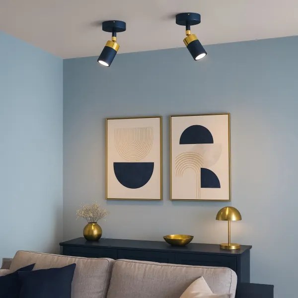 Brilagi - Faretto da parete POKER 1xGU10/25W/230V blu