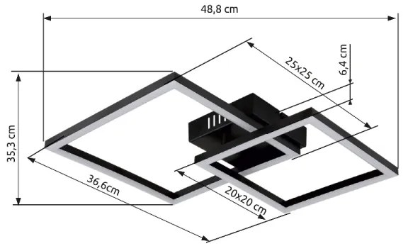 Globo 672842 - Plafoniera LED TYLER LED/20W/230V