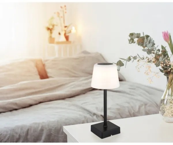 Globo 28061S - Lampada da tavolo LED dimmerabile XAYDEN LED/2W/5V 800mAh nera