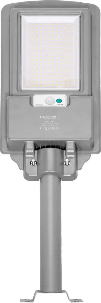 Armatura LED Solare 4000 lm Autonomia 12 ore con Telecomando e Braccio Colore Bianco Naturale 4.000K