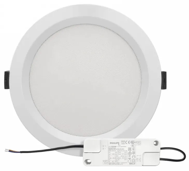 Faro LED da Incasso 32W, Foro Ø175mm con driver Philips CRI92 UGR19 Colore Bianco Caldo 2.700K