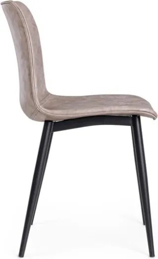 Sedia Da Interno In Ecopelle Beige Vintage Senza Braccioli Kyra Bizzotto - 4 Pz