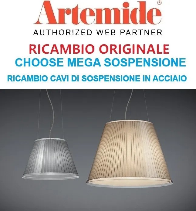 Artemide KIT 3 cavi acciaio per Choose mega sospensione