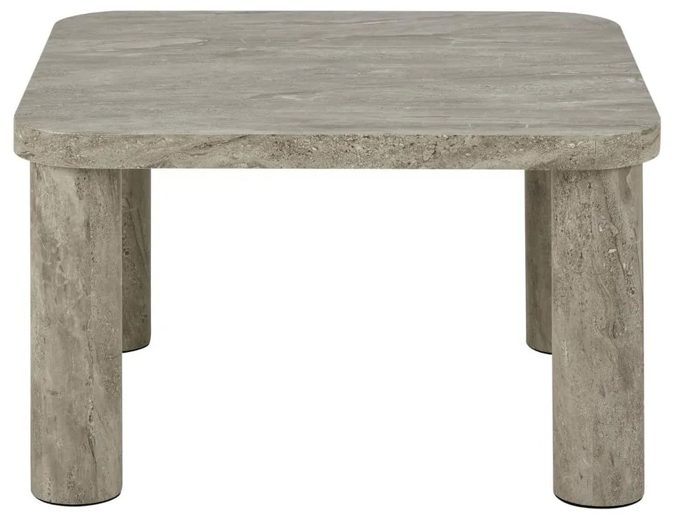 Tavolino da salotto grigio chiaro con effetto marmo 60x60 cm Solano – Actona