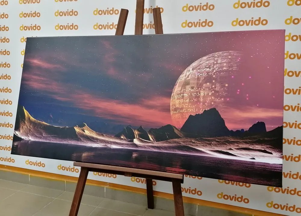 Quadro su tela – Pianeta futuristico