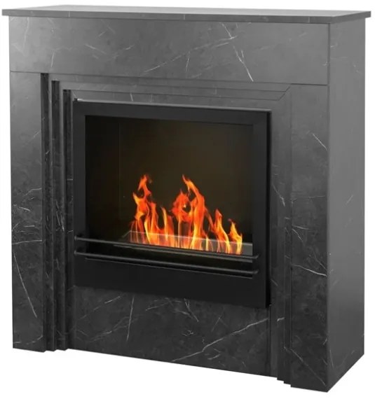 Camino a bioetanolo da terra BELLINI marmo Nero Made in Italy L96 x P35 x H96