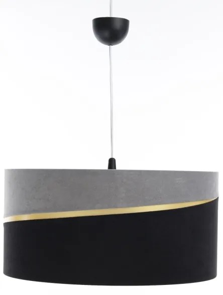 Lampadario a sospensione con filo SWING 1xE27/60W/230V nero/grigio/oro