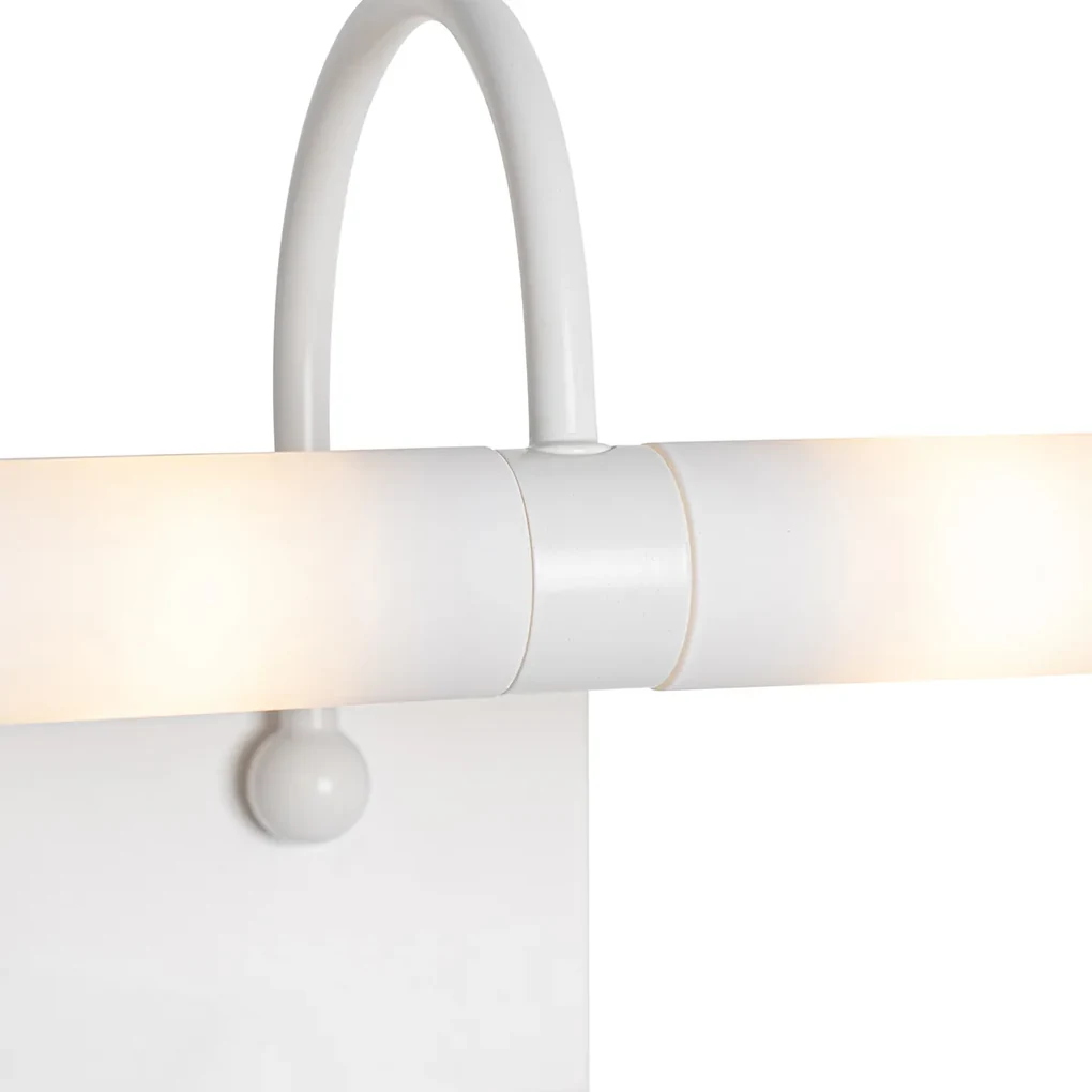 Applique Sopra Specchio Alluminio Bianco Lampada Bagno Led 17 watt