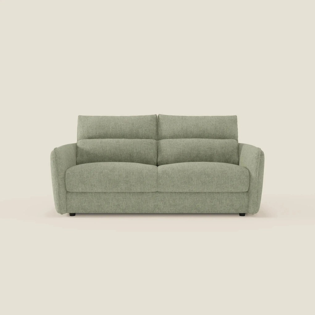 Elios Divano letto con morbidi cuscini spalliera in tessuto smacchiabile T24 verde salvia