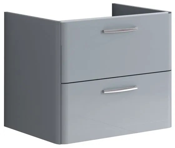 Mobile da bagno sotto lavabo Best laccato lucido grigio chiaro L 59.5 x H 50 x P 45.5 cm, lavabo non incluso