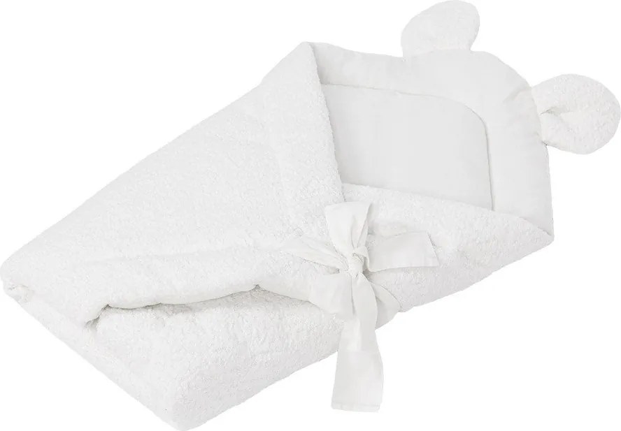 Copertina per neonati bianca in bouclé 35x65 cm – Meowbaby