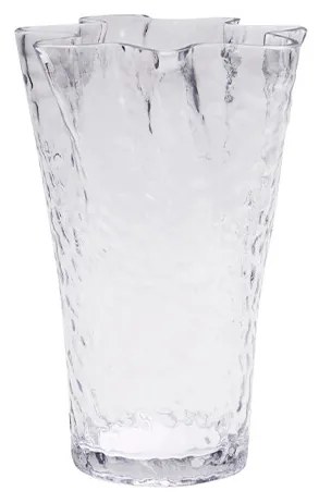 Hübsch - Ruffle Vase Clear Hübsch