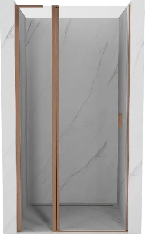 Mexen Mist L porta doccia a battente 95 cm, trasparente, rame spazzolato - 8A4L-095-000-65-00