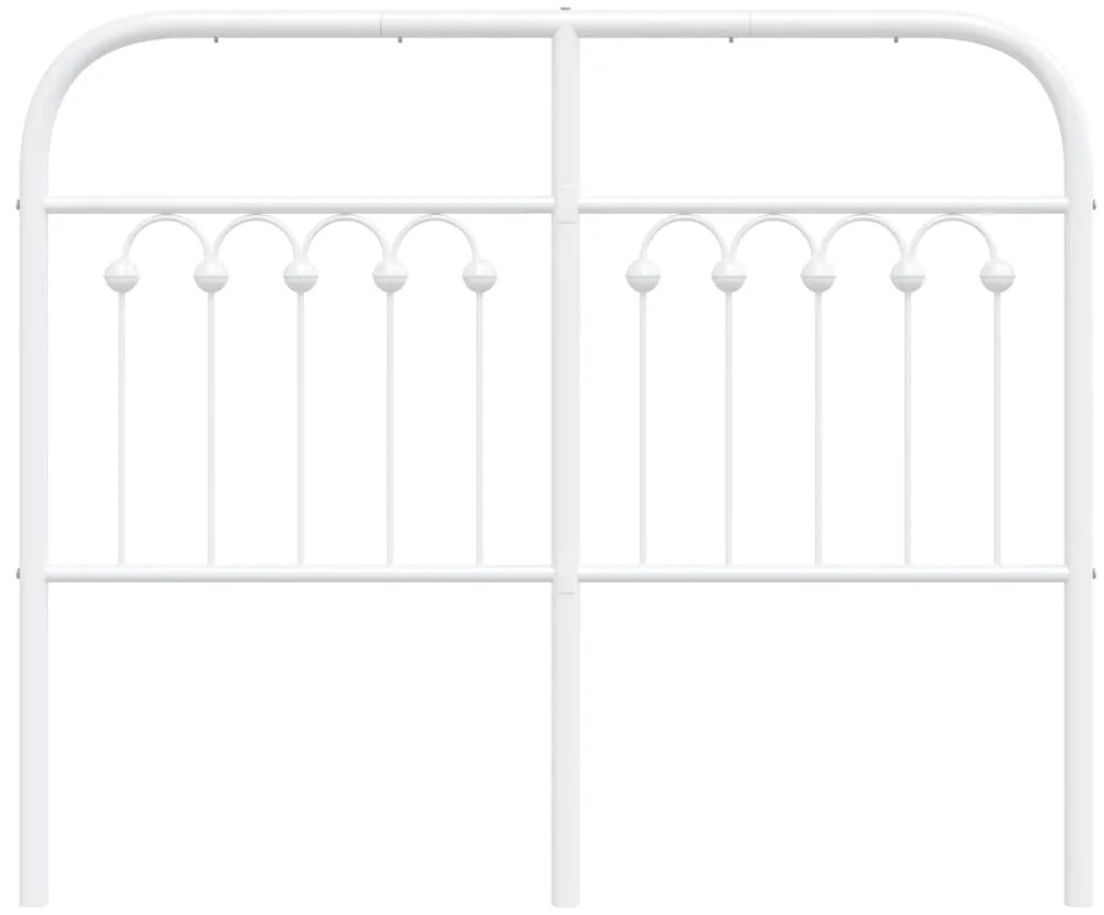 Testiera in metallo bianco 120 cm