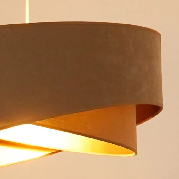 Brilagi - Lampadario LED a sospensione con filo LYRA 1xE27/15W/230V marrone/oro