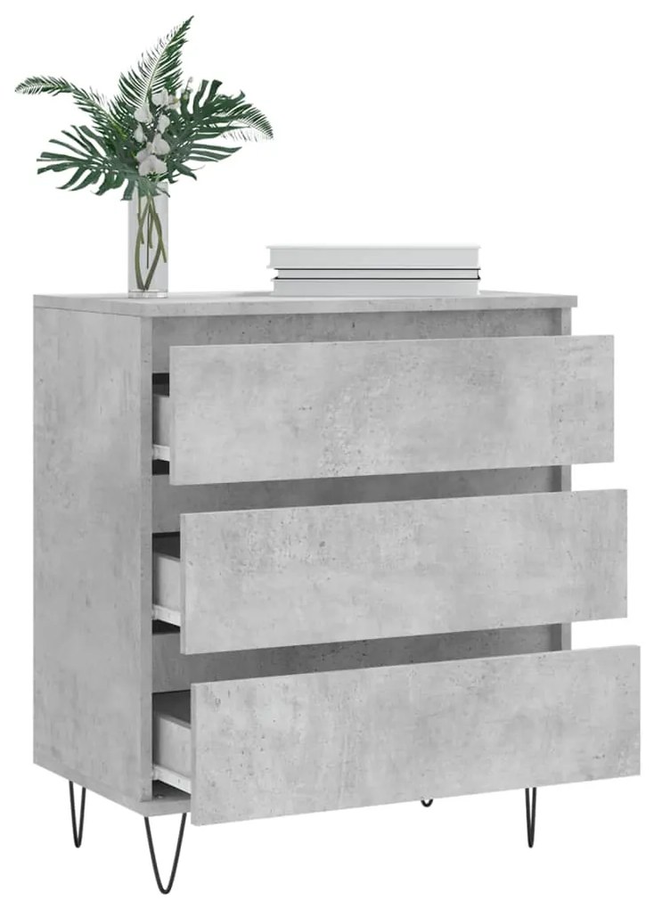 Credenza grigio cemento 60x35x70 cm in legno multistrato