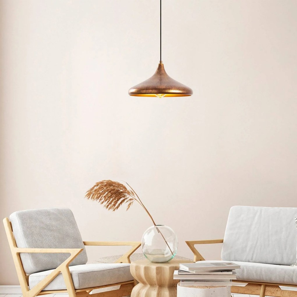 Lampada a sospensione Barek 11545 Opviq, dimmerabile, Bronzo / Ottone antico, Soggiorno / Sala da pranzo, Metallo, Lampada a sospensione