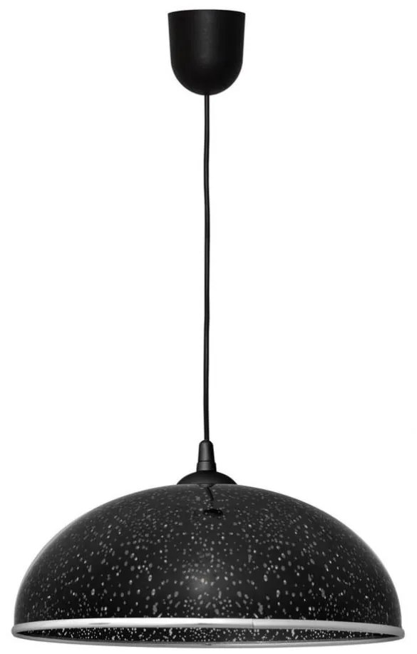 Lampadario su filo CIRCLE 1xE27/15W/230V nero