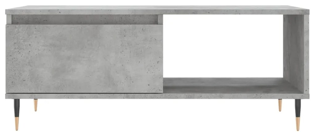 Tavolino salotto grigio cemento 90x50x36,5 cm legno multistrato