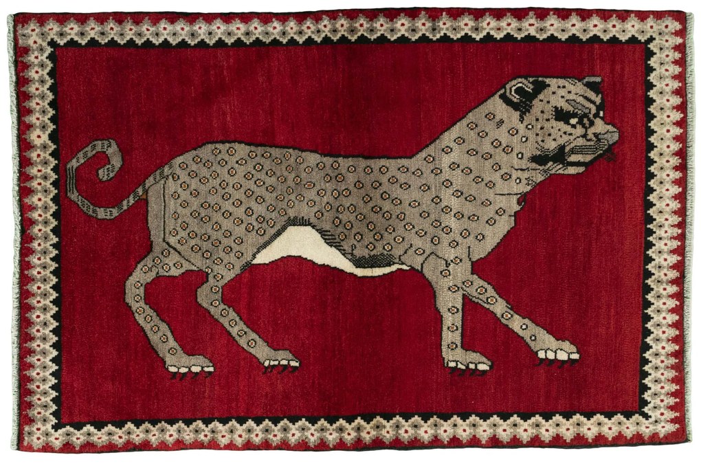Gabbeh Tappeto 110 x 170 Rosso (Iran) Annodato A Mano