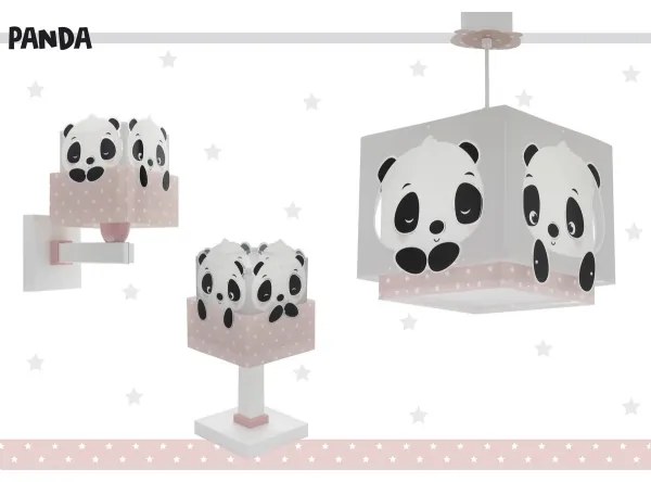 Dalber 63161S - Lampada per bambini PANDA 1xE14/40W/230V rosa