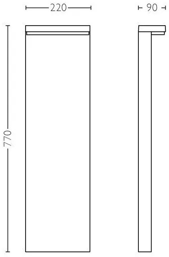 Philips - Lampada LED da esterno BUSTAN LED/3,8W/230V 77 cm IP44