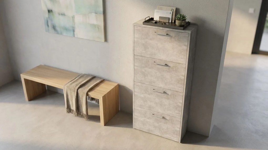 GINKO - scarpiera 4 ante a ribalta