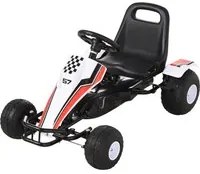 Go-Kart a Pedale per Bambini 104x66x57 cm Bianco