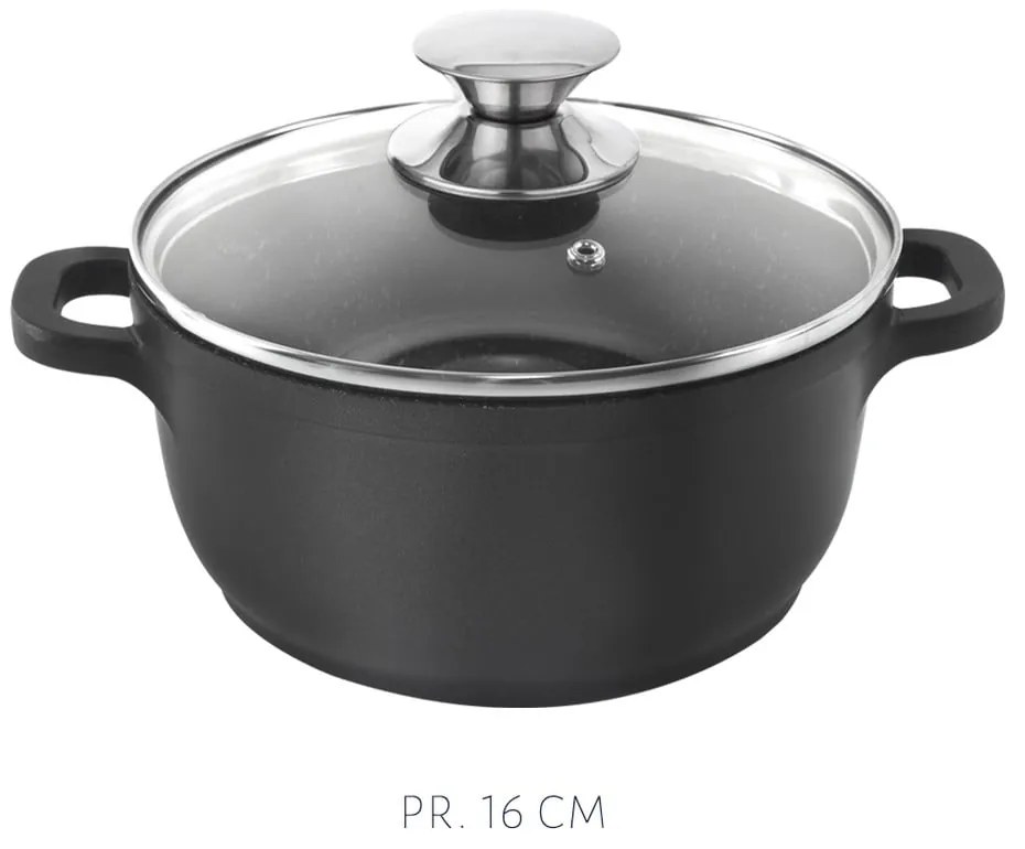 Set di pentole da 4 pezzi con 3 coperchi in vetro Grande - Orion