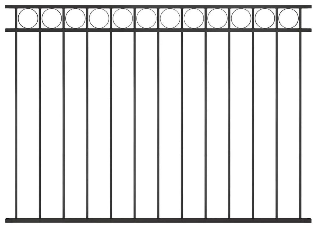 Pannello Di Recinzione İn Acciaio 1,7x1,2 M Nero /