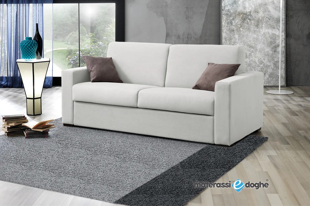 Divano letto “Hypnos” Bianco 140x190 - Piazza e mezza