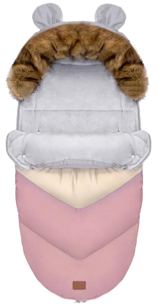 Marsupio Teddy in rosa-grigio