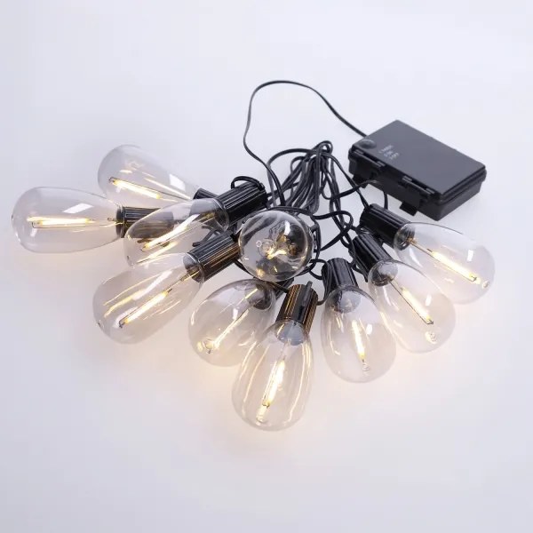 Brilagi - Ghirlanda natalizia LED da esterno 10xLED/3xAA 3,2 m IP44 bianco caldo