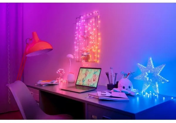 Twinkly TWKH200RGB-G - LED RGB Dimmerabile Catena natalizia 200xLED 14 m USB Wi-Fi