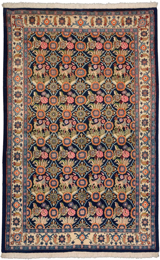 Sarouk Tappeto 200x130 Verde (Iran) Annodato A Mano