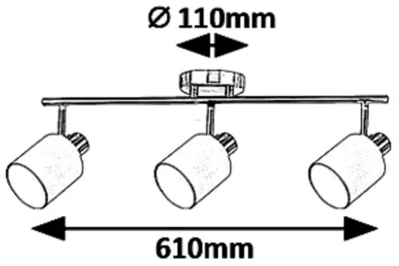 Rabalux 5011 - Faretto NATINA 3xE14/25W/230V