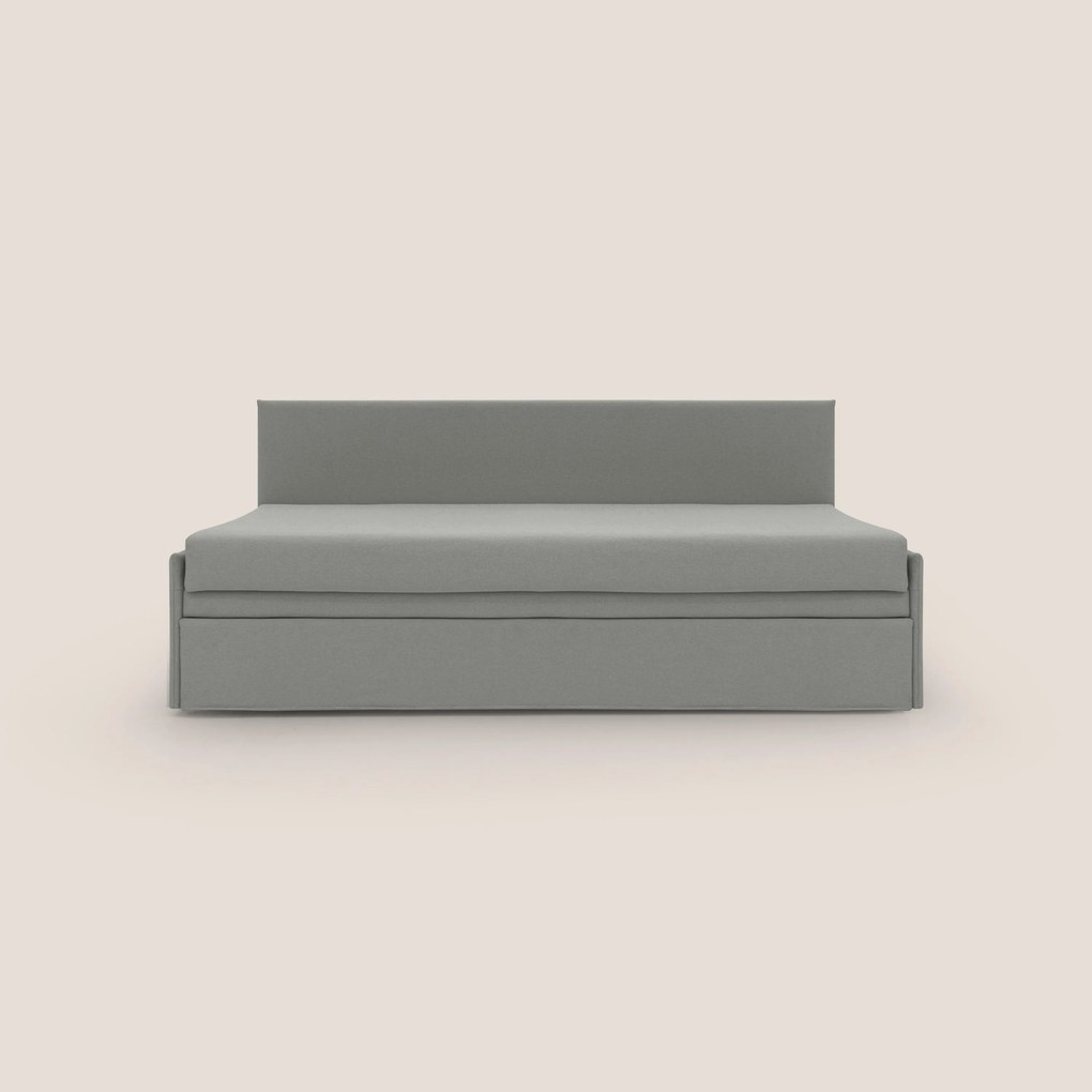 Naviglio Divano duplex con doppio letto in tessuto simil cotone impermeabile T13 grigio