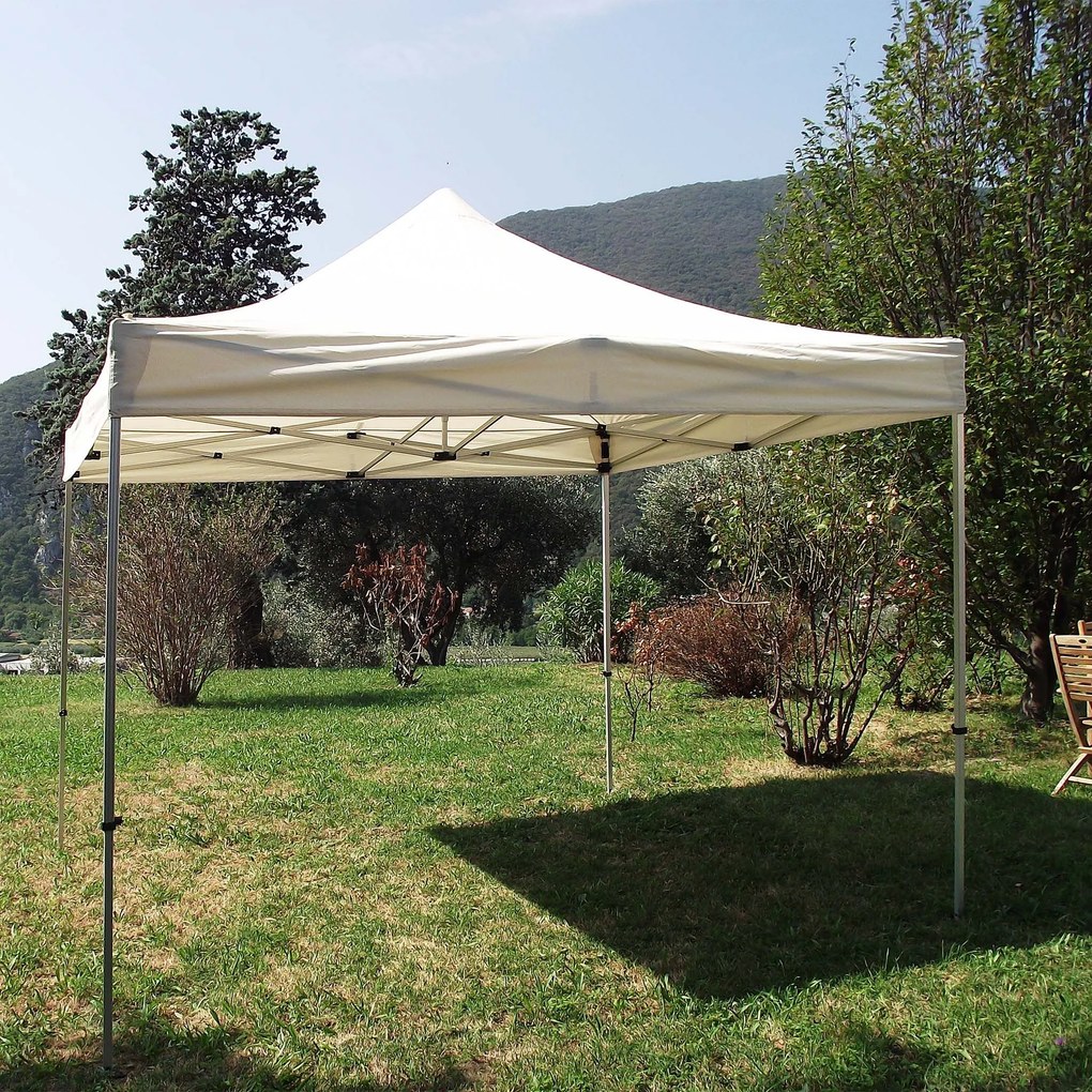 LEVIS - gazebo pieghevole e richiudibile completo di sacca protettiva in alluminio 3 x 4,5 m